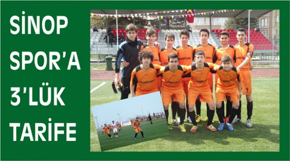 1-2 NİN RÖVANŞINI BELEDİYE SPOR U-16 SİNOP SPOR'U 3-0 YENEREK ALDI.