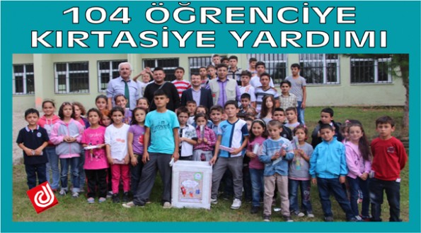 104 ÖĞRENCİYE KIRTASİYE YARDIMI