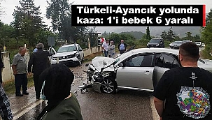 Ayancık-Türkeli yolunda kaza: 1'i bebek 6 yaralı