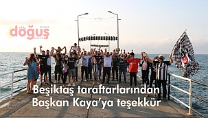 Beşiktaş taraftarlarından Başkan Kaya'ya teşekkür