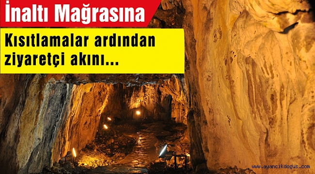 İnaltı Mağarasına, kısıtlamalar ardından ziyaretçi akını