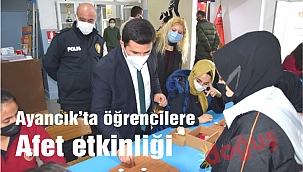 İlçemiz Anadolu Lisesi öğrencilerine Afet etkinliği