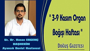 3-9 KASIM ORGAN BAĞIŞI HAFTASI