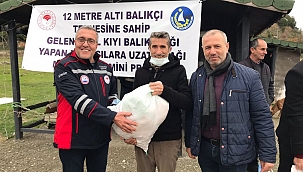 Ayancıklı balıkçılara ağ desteği