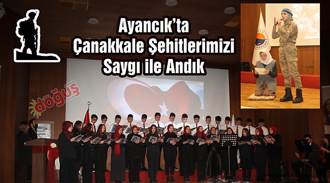 Ayancık'ta 18 Mart Çanakkale Zaferi ve Şehitleri anma günü programı