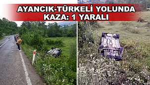 Ayancık-Türkeli yolunda kaza: 1 yaralı