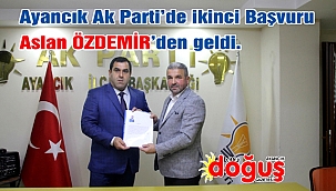 Ayancık Ak Partide ikinci Başvuru Aslan Özdemir'den geldi.