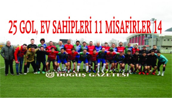 25 GOL, EV SAHİPLERİ 11 MİSAFİRLER 14 