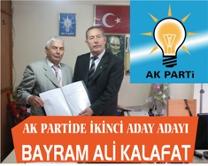 İkinci Başvuru Bayram Ali Kalafattan Geldi