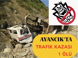 İlçemizde Trafik Kazası 1 Ölü