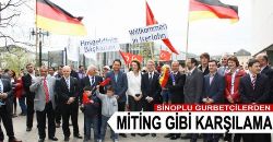 ALMANYA\ DA GURBETÇİLERDEN MİTİNG GİBİ KARŞILAMA