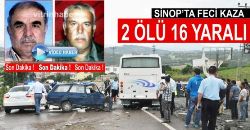 Sinop\ ta Kaza 2 Ölü 16 Yaralı