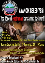 Ayancık\ ta Enstruman Kursları Başlıyor