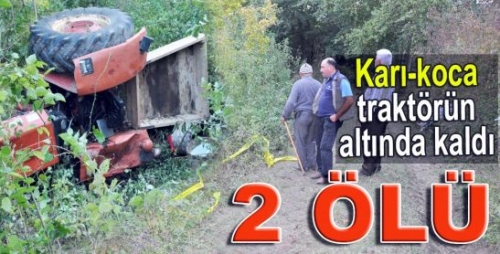 Devrilen Traktörün Altında Can Verdiler