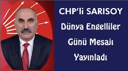 S. Sabri SARISOY'un Engelliler günü ile ilgili mesajı