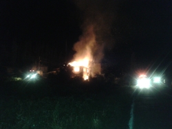 İlçemizde 2 Katlı Ev Yandı