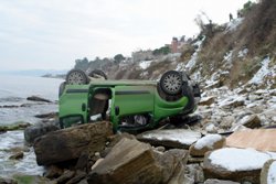 UÇURUMA YUVARLANDILAR