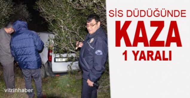 Ada başında trafik kazası; 1 yaralı