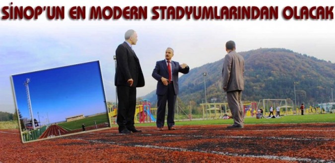 AYANCIK GAZİ STADI AYDINLATILIYOR