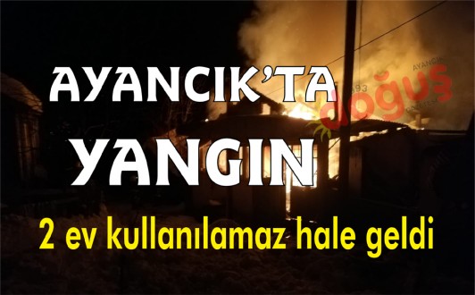 Ayancık'ta 2 ev kullanılamaz halde