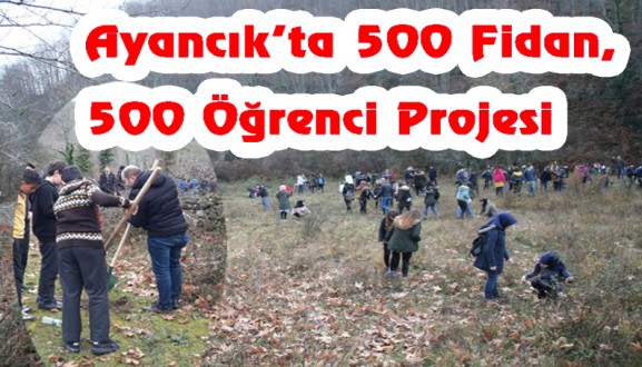 Ayancık'ta 500 Fidan, 500 Öğrenci Projesi