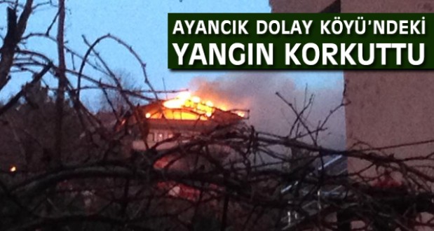 Ayancıkta ev yangını
