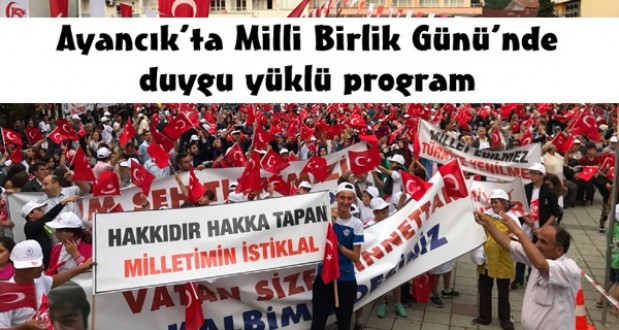 Ayancık'ta Milli Birlik Günü Anma Programı