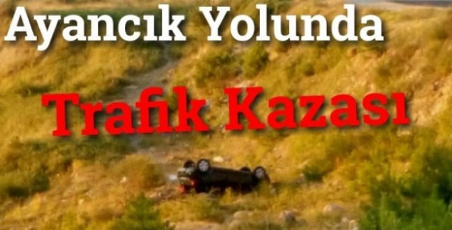 Ayancık yolunda otomobil şarampole yuvarlandı: 4 yaralı