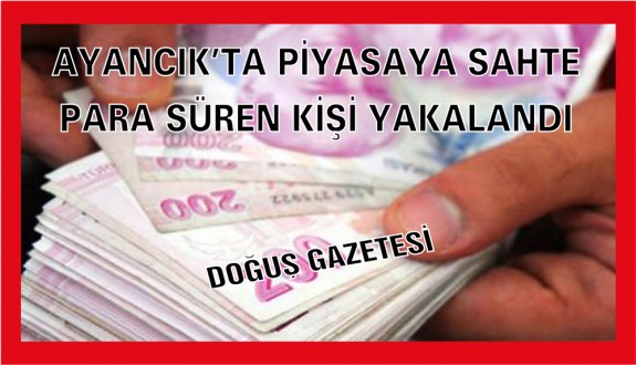 Ayancıkta piyasaya sahte para süren kişi yakalandı