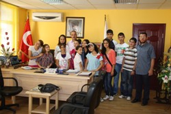 Yaz Kur\ an Kursu öğrencilerinden başkana ziyaret
