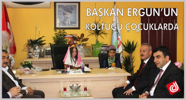 BAŞKAN ERGÜN'ÜN KOLTUĞU ÇOCUKLARDA