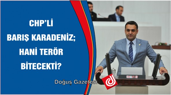CHP'Lİ BARIŞ KARADENİZ: HANİ TERÖR BİTECEKTİ? 