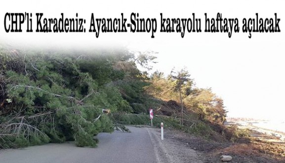 CHP'li Karadeniz: Ayancık-Sinop karayolu haftaya açılacak