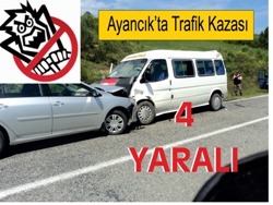 Sinop Yolunda Kaza, 4 Yaralı