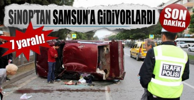 Düğün yolunda kaza: 7 yaralı