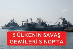 5 ÜLKENİN SAVAŞ GEMİLERİ SİNOP\ TA