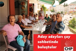 Aday adayları çay sohbetinde buluştular