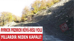 AYANCIK PAZARCIK KÖYÜ - İKİSU YOLU YILLARDIR NEDEN KAPALI
