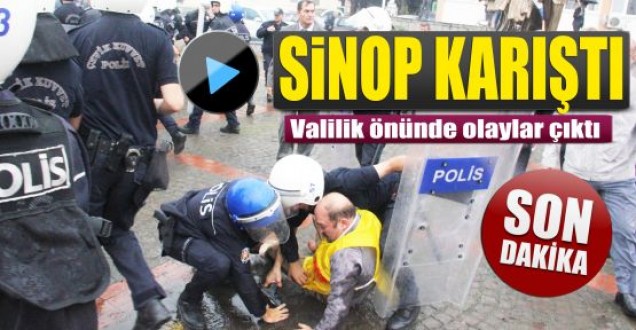 Eylemcilere polis müdahale etti