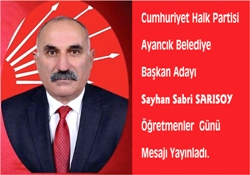 SARISOY DAN ÖÐRETMENLER GÜNÜ MESAJI
