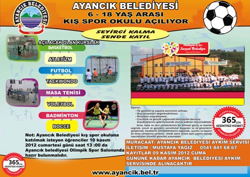 KIŞ SPOR OKULU AÇILIYOR