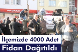 İlçemizde 4000 Adet Fidan Dağıtıldı