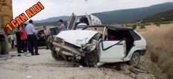 FECİ KAZA; 1 ÖLÜ