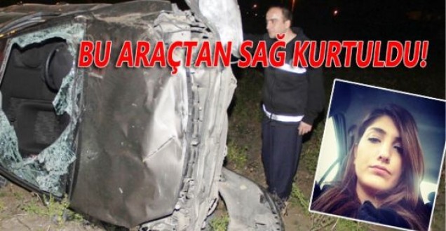 Genç Kızı Emniyet Kemeri Kurtardı 