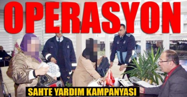 Gerze'de "sahte yardım" operasyonu