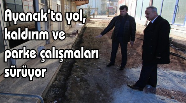 İlçede parke çalışmaları sürüyor