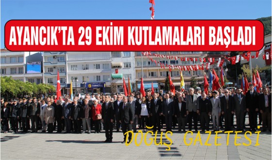 İlçemizde 29 Ekim Kutlamaları Çelenk Sunma ile Başladı