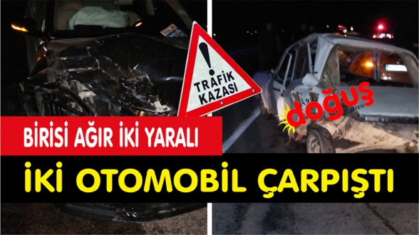 İlçemizde Trafik Kazası 1i ağır 2 kişi yaralı