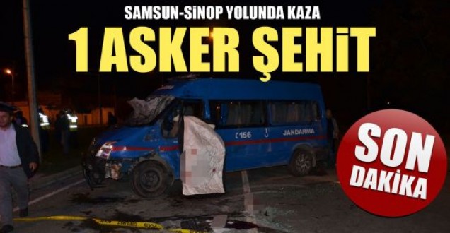 Jandarma devriye aracıyla otomobil çarpıştı: 1 asker şehit