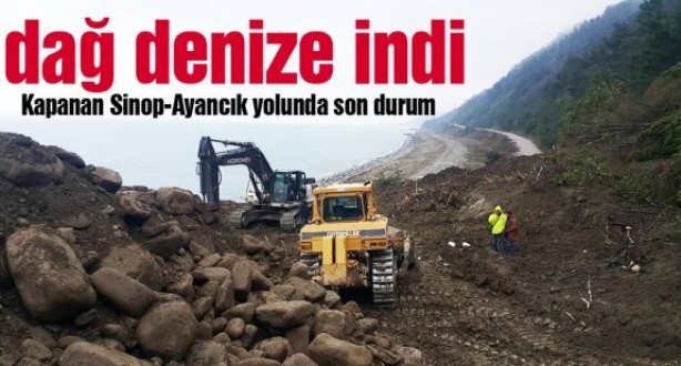 Kapalı durumdaki Ayancık-Sinop yolunda son durum
